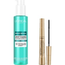 Frefly Store L’oréal Paris Bright Reveal Cilt Kusuru Izi Karşıtı, Serum Içerikli Temizleme Jeli Niasinamid+Salisilik Asit 150ML & Telescopic Maskara - Siyah