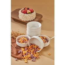 Frefly Store Cooker Emboss 6'lı 12 cm Porselen Joker Kase Çorba Kahvaltılık Ikramlık Çerezlik Set