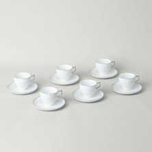 Frefly Store Linens Javed 6'lı Kahve Seti Gümüş