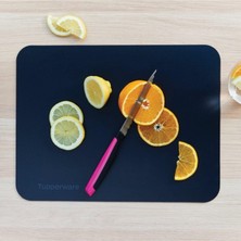 Frefly Store Tupperware Siyah Sert Darbelere Dayanıklı Esnek Kesme Tahtası