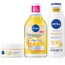 Frefly Store C Vitamini Bakım Seti, Q10 Sıkılaştırıcı Losyon 250ML, Gündüz Kremi 50ML,MAKYAJ Temizleme Suyu 400ML