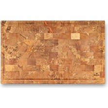 Frefly Store Jumbo Rustik Natural Kesme Tahtası 50X30 cm