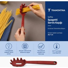 Frefly Store Tramontina Softta Metal Gövdeli Silikon Makarna Kaşığı Kırmızı Bpa Içermez