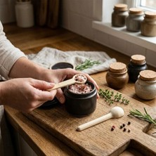 Frefly Store Ahşap Bambu Baharat Kaşığı, 2.8 Cm, 5 Adet, Mutfak Kullanımı Için Küçük Servis Küreği
