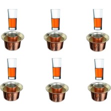 Frefly Store Paşabahçe Rakı Bardağı ve Bakır Seti 12 Parça