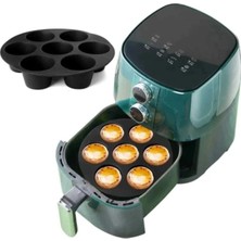 Frefly Store Airfryer Silikon Muffin Kek Kalıbı 7 Bölmeli Kek ve Sufle Pişirme Kabı