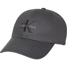 Frefly Store Calvin Klein Erkek Monologo Nakış Beyzbol Şapkası LV04G5004G Şapkalar, Kömür Grisi, Tek Beden
