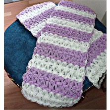 Frefly Store Rapithwin El Yapımı Örgü Doğal Lif Mor (40X16 Cm), Tek Ebat