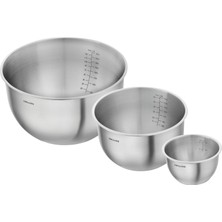 Frefly Store Zwıllıng Fresh & Save Bowls Kase Seti S/m/l / 3-Parça, Paslanmaz Çelik, Metalik Gri