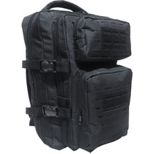 Frefly Store Siyah Su Geçirmez Çok Gözlü Kampçı-Seyahat-Dağcı-Outdoor-Askeri Taktik Sırt Çantası + 1peç (Siyah)
