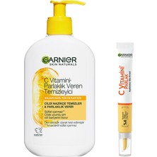 Frefly Store Garnier C Vitamini Parlaklık Veren Temizleyici 250 ml & C Vitamini Parlak Aydınlatıcı Göz Kremi Cilt Bakım Seti