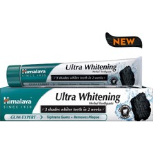 Frefly Store Himalaya Ultra Whitening Diş Macunu 75 ml | Bitkisel, Beyazlatıcı | Aktif Kömür, Çörek Otu Yağı, Misvak | Florür, Kimyasal Beyazlatıcı Içermez
