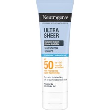 Frefly Store Neutrogena Ultra Sheer Hydrating Cream SPF50 Yüz Güneş Kremi 50 ml