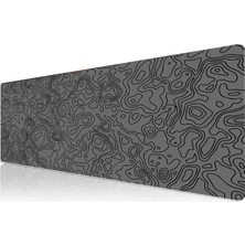 KlasseGear Klasse Pro - 5 Farklı Model Dikişli Kenar 120X60 cm Oyuncu Gaming Mouse Pad ( Grey Map Lines)