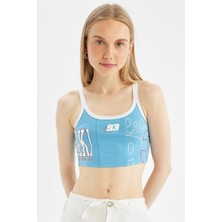 Frefly Store Defacto Coool Fitted Baskılı Crop Atlet D1421AX24SM