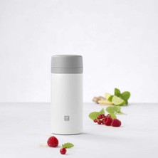 Frefly Store Zwıllıng Thermoçay Demlikli Matara, 420 ml | Paslanmaz Çelik | Beyaz-Gri