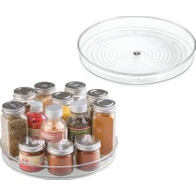 Frefly Store Interdesign Linus Döner Tepsi, 22.9 Cm, Şeffaf, 2'li Set