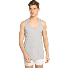Frefly Store Seher Yıldızı Iç Giyim 12LI Erkek Penye Askılı Renkli Atlet L Gri