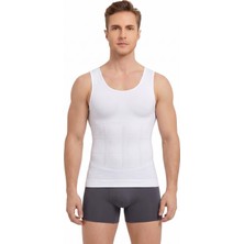 Frefly Store Erkek Dikişsiz Sıkılaştırıcı Korse Atlet 4800 - Bel Göbek Göğüs Incelten Slim Fit Esnek Iç Giyim 4800