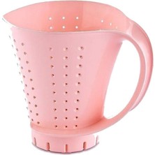 Frefly Store Sürahi Şeklinde Kulplu Pratik Pirinç Bakliyat Yıkama Süzgeci Kolay Hızlı Pirinç Süzme Aleti Aparatı, 5DN74YT2349