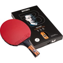 Frefly Store Butterfly Timo Boll Comfort Masa Tenisi Raketi Kontrolü Ping Pong Sopası Püskürtücü ile 1,7 mm Kauçuk, 5 Katlı Bıçak, Yeni Başlayanlar, Gençler ve Küçük Ellerle Oyuncular Için Hafif Tasarım