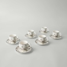 Frefly Store Linens Milio 6'lı Kahve Fincan Seti Siyah Beyaz