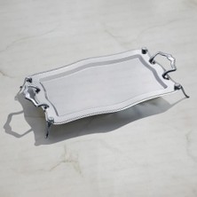 Frefly Store Nehir Zincir Ayaklı Sade Çay Tepsi - 47X31 cm