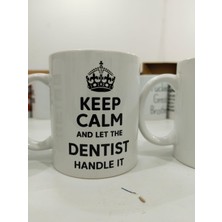 Frefly Store Keep Calm Dentist Kupa - Diş Hekimi Komik Seramik Bardak Sağlık Hediyesi 325ML