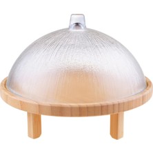 Frefly Store Bambum Kuga Cam Kapaklı Ayaklı Kek Fanusu 30 cm