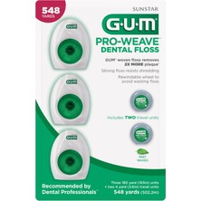Frefly Store Gum Sakız Pro Örgü Diş Ipi Dokuma Ipi Kaldırır 2x Daha Fazla Plak Dökülme Resisit 3 Paket Artı 2 Seyahat Üniteleri