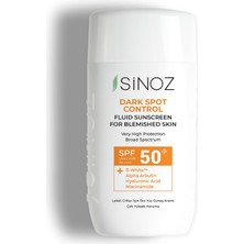 Frefly Store Sinoz SPF50+ Koyu Cilt Lekelerine Etkili Sıvı Yüz Güneş Kremi-Yeni Nesil Filtreler-Hibrit Formül Pa++++
