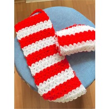 Frefly Store Rapithwin El Yapımı Örgü Doğal Lif Kırmızı (40X16 Cm), Tek Ebat