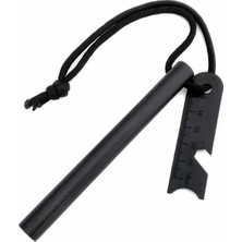 Frefly Store Valkyrie 10CM Boy 1cm En Full Magnezyum Ateş Başlatıcı Bar -%100 Katkısız Alüminyum Içermez Fire Starter Siyah