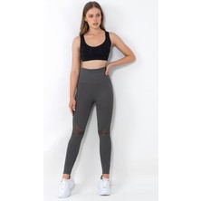 Frefly Store Miofit Efficiency Yüksek Bel Toparlayıcı Seamless Spor Tayt Charcoal Grey M-L