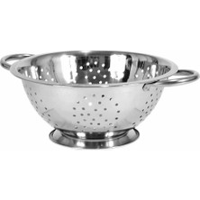 Frefly Store Epınox Paslanmaz Çelik Makarna Süzgeci, Salata Süzgeci - 30 cm Çap, Çok Renkli