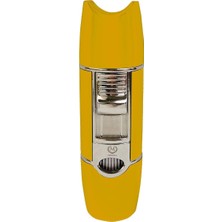 Frefly Store F60 3 Pürmüz Alev Delicili Sehpalı Puro Çakmağı Sarı