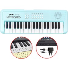 Frefly Store Jwin CMK-1237 37 Tuşlu Elektronik Org (Etiket. Adaptör Hediye) - Turkuaz