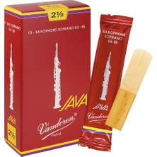 Frefly Store Vandoren SR3025R Java"filed – Red" Cut Sopran Saxophon Blätter - 10 Einheiten