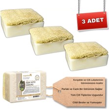 Frefly Store Organicsun Doğal Kabak Lifli Eşek Sütü Sabunu 120 gr x 3 Adet Tüm Cilt Tipleri Için Kırışıklık ve Yaşlanma Karşıtı B ve E Vitaminli