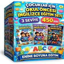 Enine Boyuna Eğitim Çocuklar Için Okul Öncesi Ingilizce Eğitim Seti – 3 Seviye, 450 Ders, Tam Sayfa Renkli