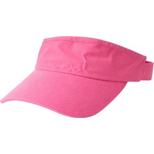 Frefly Store Perlotus Mikro Kumaş Tenis Vizör Üzeri Açık Şapka, Nefes Alan Likralı Esnek Enseli Spor Vizör, Ayarlanabilir Cırtlı Pembe