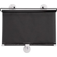 Frefly Store Nekuba Araç Ön Cam Güneşliği, Otomatik Geri Sarımlı, Katlanabilir, Gözenekli, Vantuzlu (50 x 125 Cm)