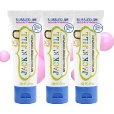 Frefly Store Jack N' Jıll Jack N Jill Doğal Sertifikalı Diş Macunu - Sakiz Aromalı 3’lü Paket (3X50G)