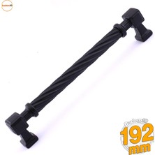 Frefly Store Burma Mat Siyah Metal Kulp 192 mm 19.2 cm Mobilya Çekmece Mutfak Dolabı Dolap Modern Kapak Kulpları