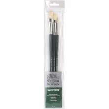 Frefly Store Winsor & Newton 5990605 Winton 3 Fırça Seti, Yağlı Boya, Akrilik Boya ve Alkid Boya Için