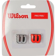 Frefly Store Wilson Pro Feel Logolu Titreşim Sönümleyici, Tenis Raketi Için, 2'li Paket Ns Kırmızı