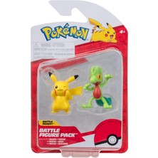 Frefly Store Pokémon Battle Figürleri Paketi: Pikachu ve Geckabor, 2 Detaylı Figür