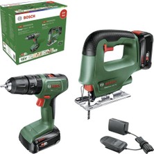 Frefly Store Bosch Dıy Set Easyımpact 18V-40 (2 x 2,0AH +1 Şarj Aleti) + Easysaw 18V-70