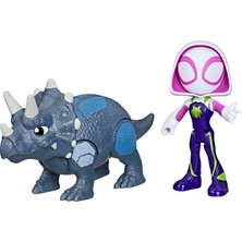 Frefly Store Spidey And His Amazing Friends Dino Webs Figürler Ghots-Spider & Rhino Dino