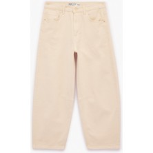 Frefly Store Pamuklu Rahat Kalıp Düğmeli Cepli Balon Pantolon - Balloon Jeans